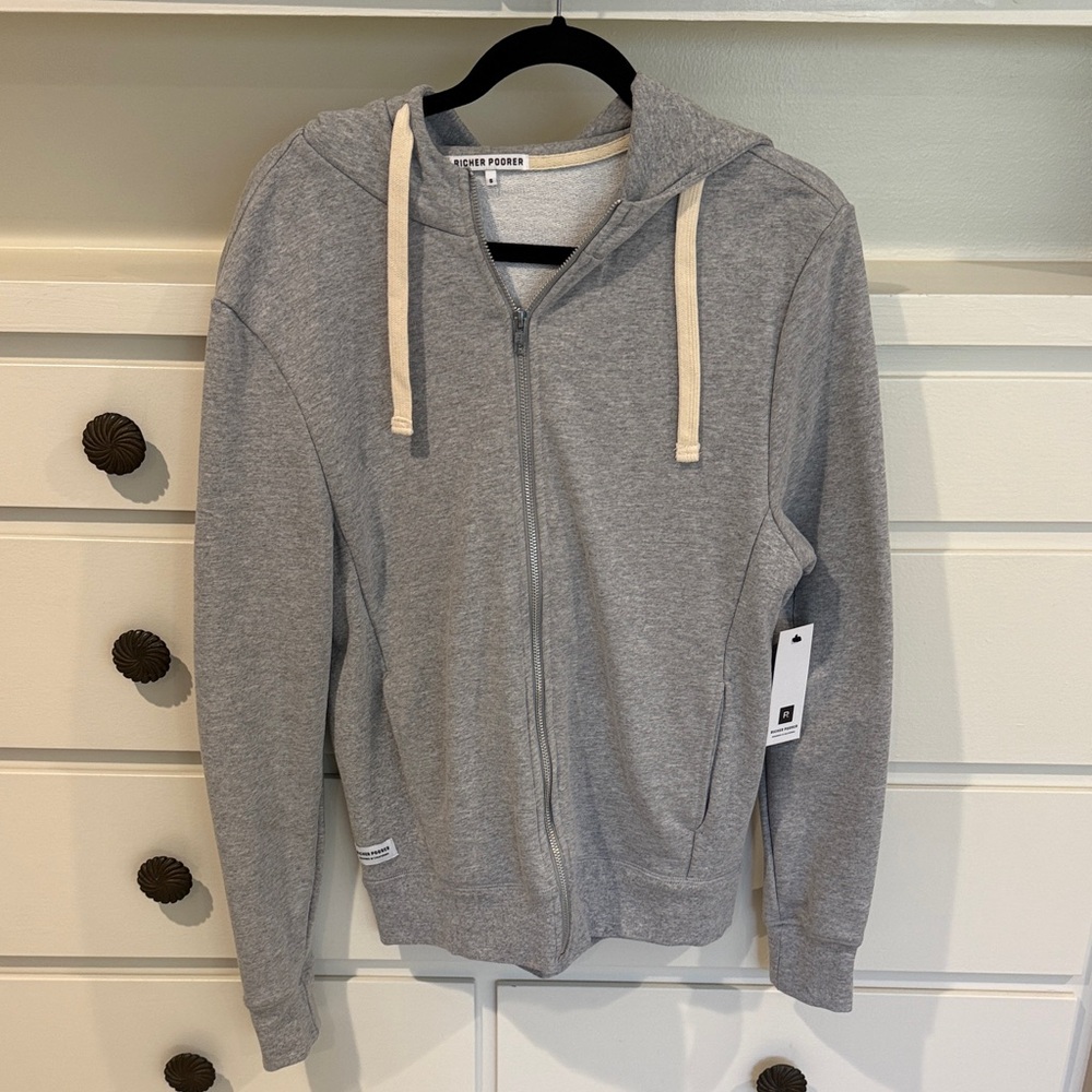 Richer Poorer Gray Zip-Up Sweater